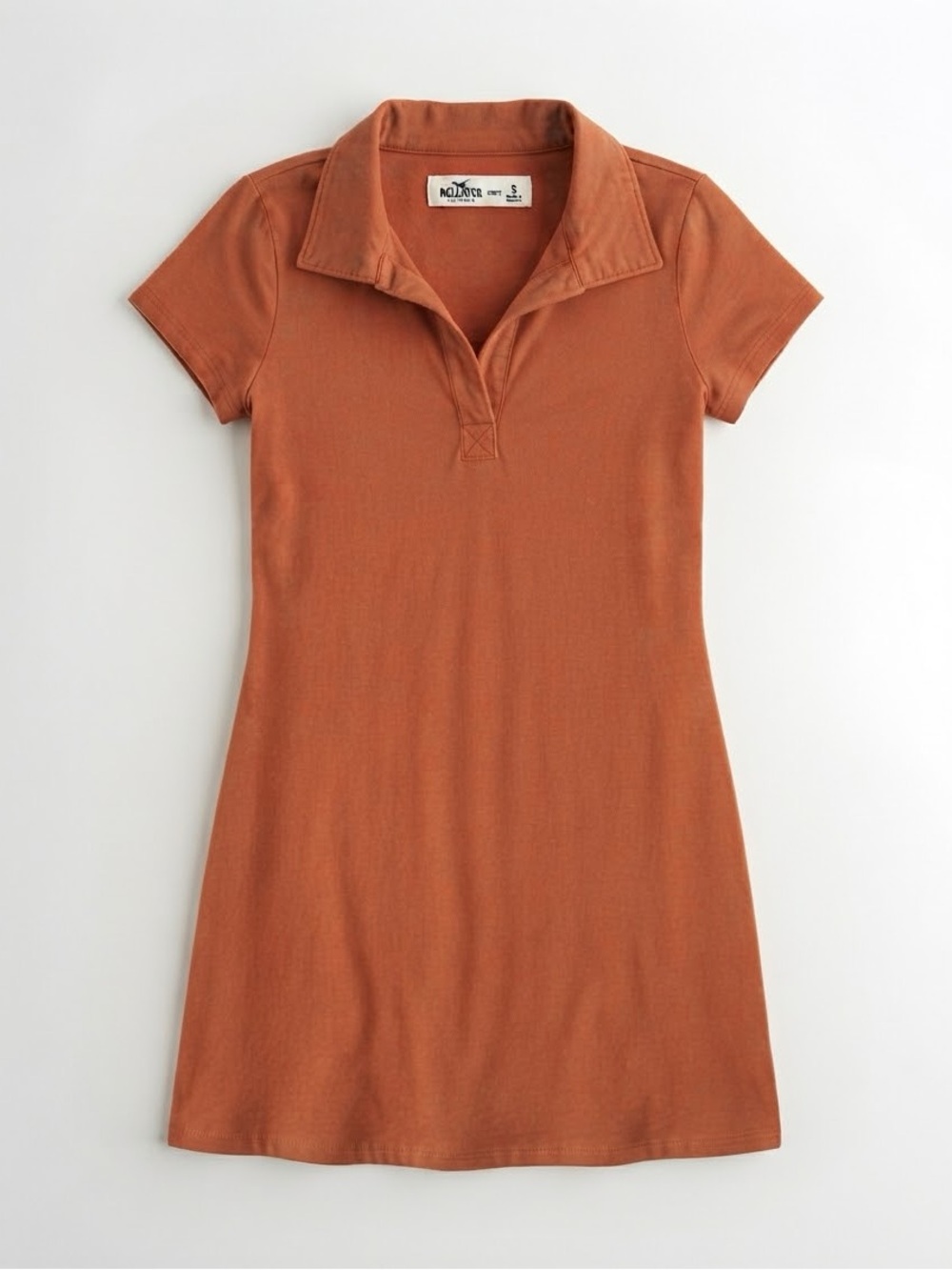 Hollister Rust Polo Collar Tunic Dress